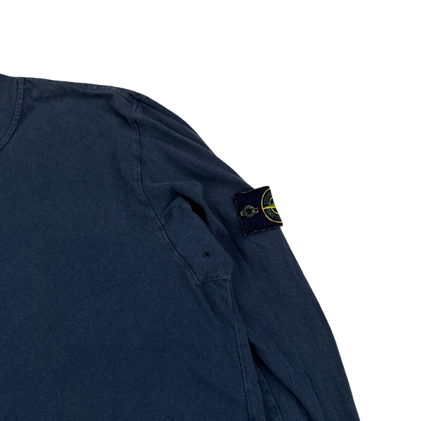 Stone Island 2017 Navy Longsleeve Cotton Top - Medium