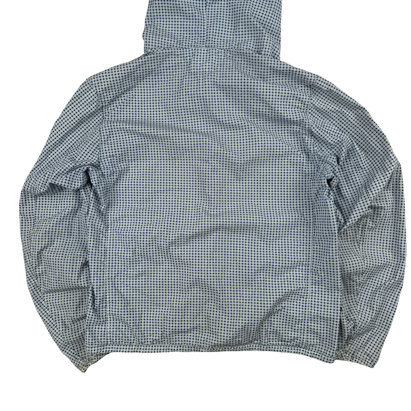 CP Company Blue Diamond Print Goggle Cotton Jacket - Large