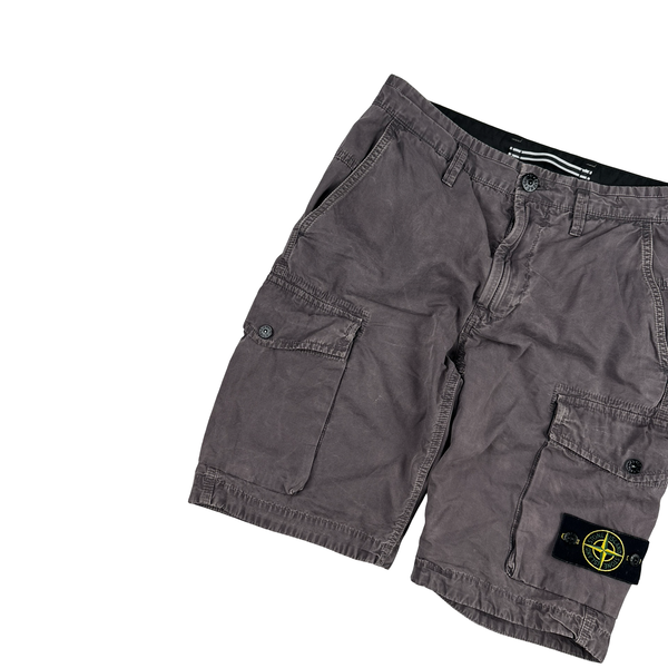 Stone Island 2019 Dark Plum Slim Fit Cargo Shorts - 28"