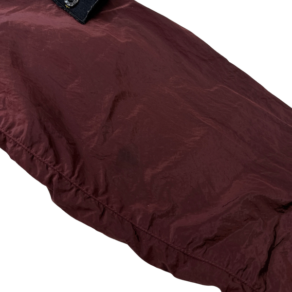 Stone Island 2017 Maroon Nylon Metal Shimmer Overshirt - Large