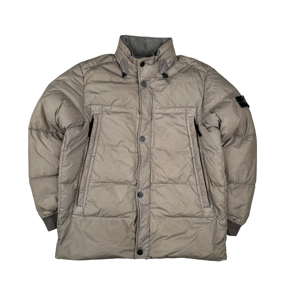 Stone Island 2016 Rosy Brown Crinkle Puffer Jacket - XL