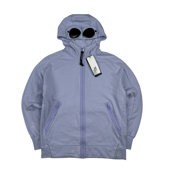CP Company Lilac Cotton Goggle Hoodie - Medium