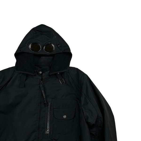CP Company Black Multi Pocket Leinster 200 Wool Lined Goggle Jacket - XL