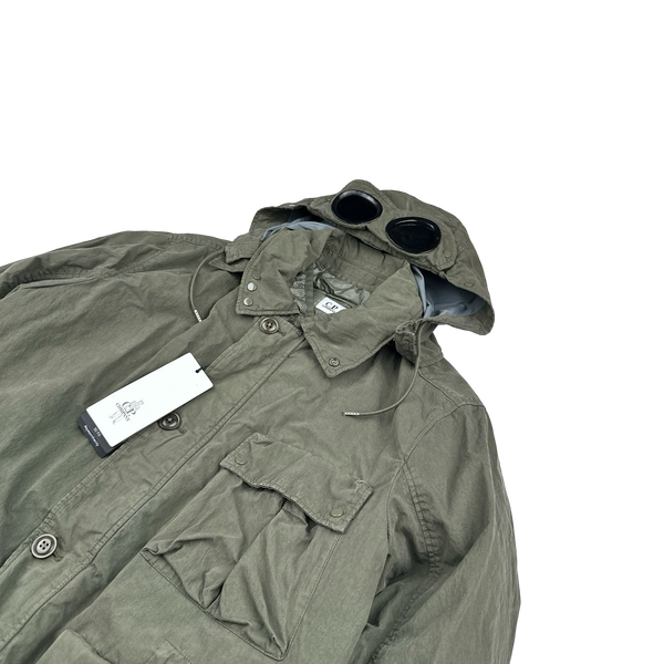 CP Company 50 Fili Down Filled Khaki Goggle Jacket - Medium
