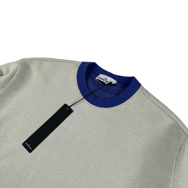 Stone Island 2021 Cotton Double Lined Ribbed Neck Embroidered Compass Jumper - Medium