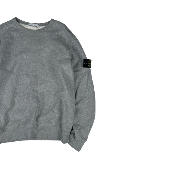 Stone Island 2019 Light Grey Cotton Crewneck - Large