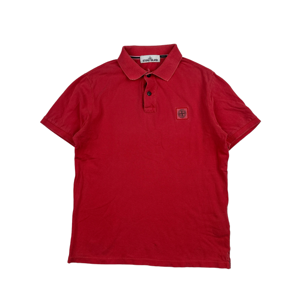 Stone Island 2016 Red Slim Fit Polo Shirt - Medium