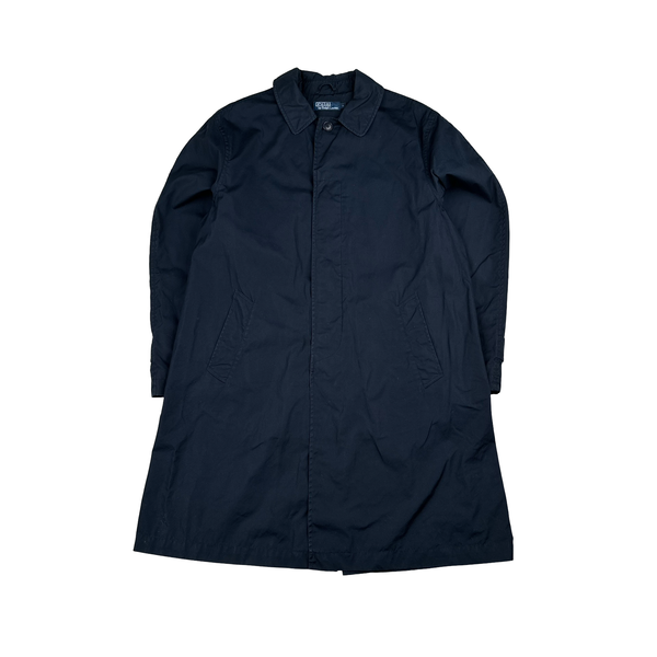 Ralph Lauren Navy Cotton Long Jacket - Medium