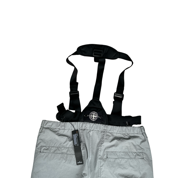 Stone Island 2018 Grey Reflective Back Badge Overalls - XXL