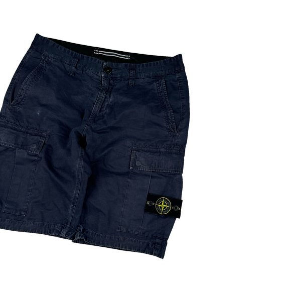 Stone Island 2018 Navy Cargo Shorts - 31"