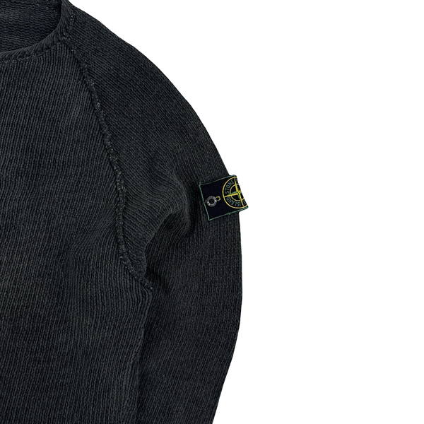 Stone Island Grey Chenille Knit Vintage Jumper - Large