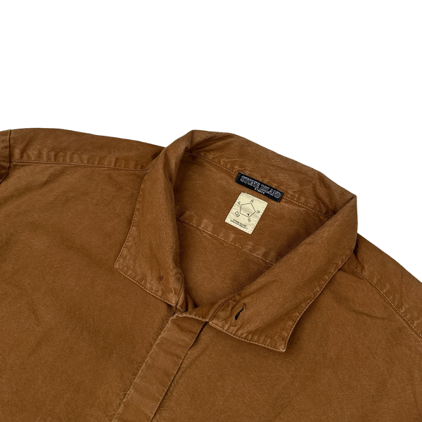 Stone Island 2012 Shadow Project Brown Cotton Buttoned Shirt - XL
