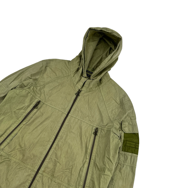 Stone Island 2009 Denims Green Cotton Mesh Pocket Emblem Lightweight Jacket - Medium