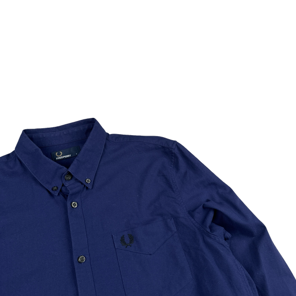 Fred Perry Blue Buttoned Shirt - Large