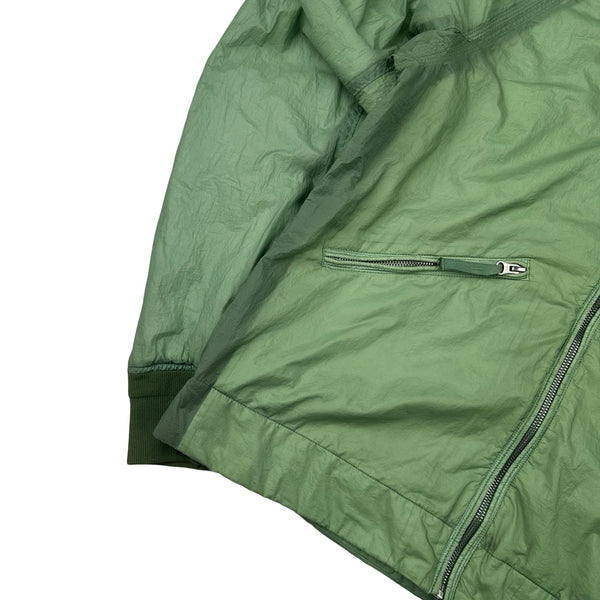 Stone Island 2009 Emerald Green Hyperlight Nylon Hooded Jacket - Large