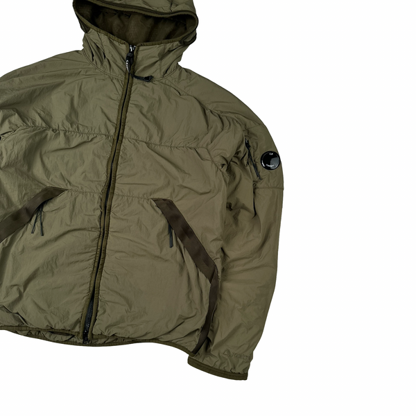 CP Company Green GDP Hooded Polartec Goggle Jacket - Large