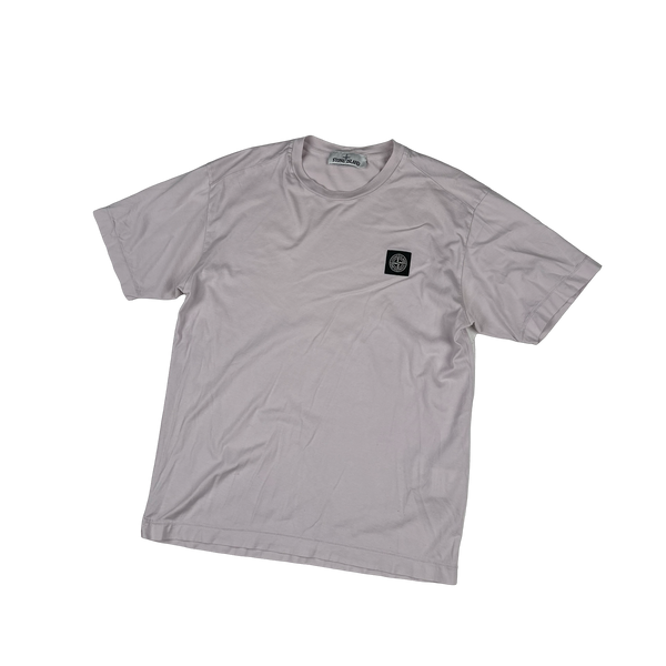 Stone Island 2022 Light Pink Cotton T Shirt - Small
