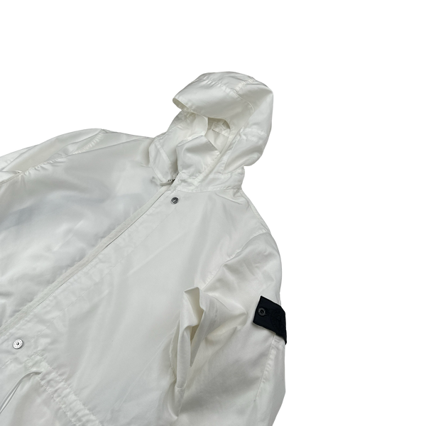 Stone Island 2021 Shadow Project White Hollowcore Poly Light Signle Layer Long Jacket - XL