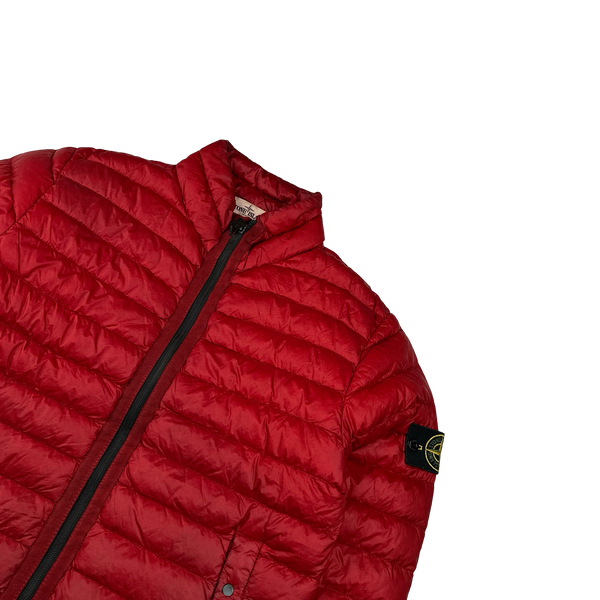 Stone Island 2013 Red Garment Dyed Down Puffer Jacket - Small