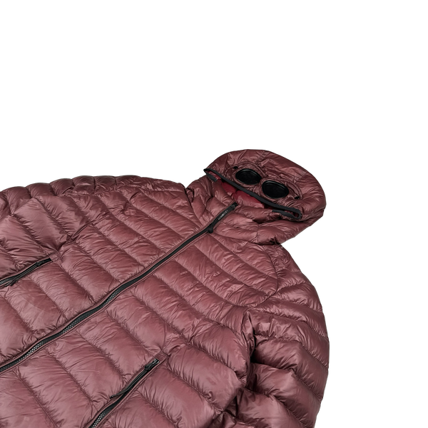 CP Company Burgundy Down Filled DD Shell Goggle Puffer Jacket - 3XL