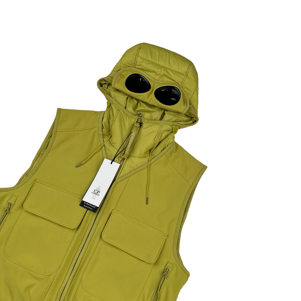 CP Company Shell R Green Goggle Gilet - Small