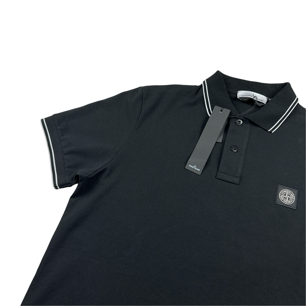Stone Island 2023 Black Short Sleeved Polo Shirt - Large