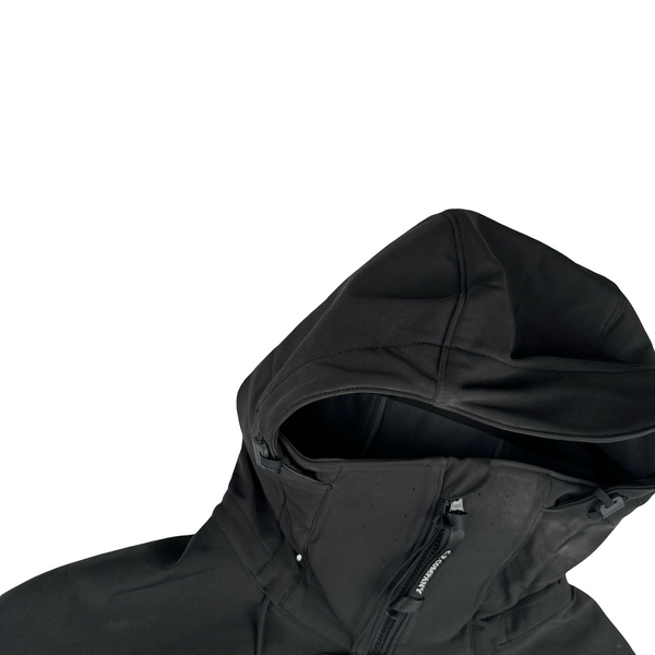 CP Company Black Soft Shell Metropolis Hooded Jacket - XL