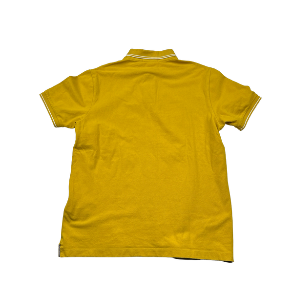 Stone Island 2019 Yellow Cotton Polo Shirt - Large
