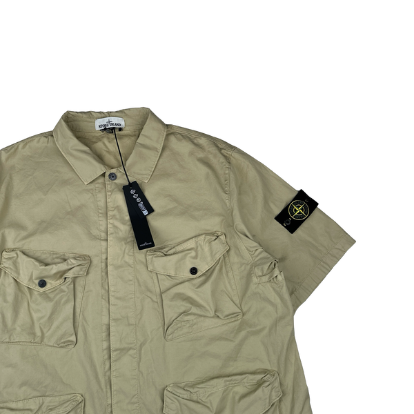 Stone Island 2022 Tan Short Sleeve Multi Pocket Shirt - 3XL