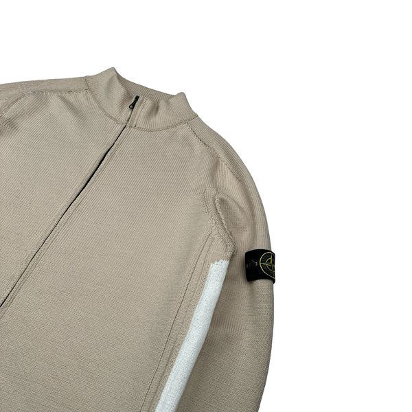 Stone Island 2003 Beige Silk Blend Vintage Knit Pullover - XL