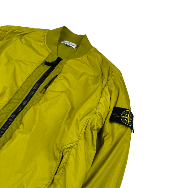 Stone Island 2017 Yellow Garment Dyed Crinkle Reps Jacket - Medium