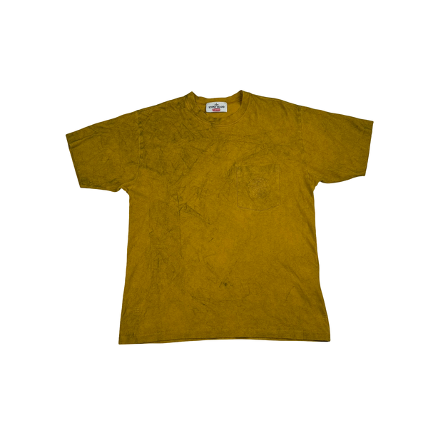 Stone Island x Supreme 2019 Yellow Dust Treatment T Shirt - Small