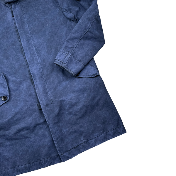 Stone Island Blue David TC Dust Colour Treatment Jacket - Large