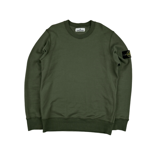 Stone Island 2020 Olive Green Crewneck Sweatshirt - Medium