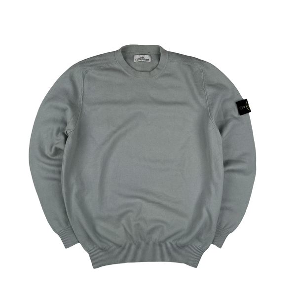 Stone Island Grey Wool Crewneck Jumper - XL