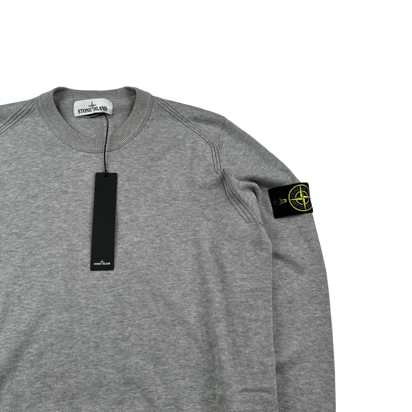 Stone Island 2019 Grey Fine Knit Cotton Crewneck Jumper - Medium