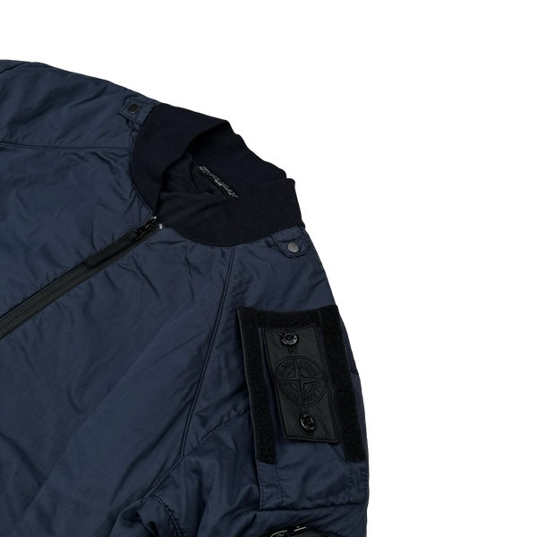 Stone Island 2011 Shadow Project Navy Nylon Cotton Lined Bomber Jacket - Medium