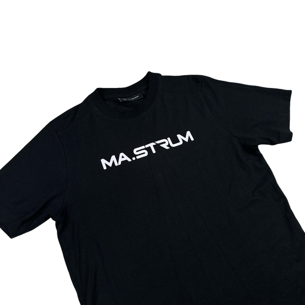 Ma Strum Black Spellout Cotton T Shirt - Small