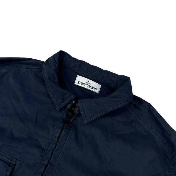 Stone Island 2014 Navy Double Lined Cotton Overshirt - 3XL