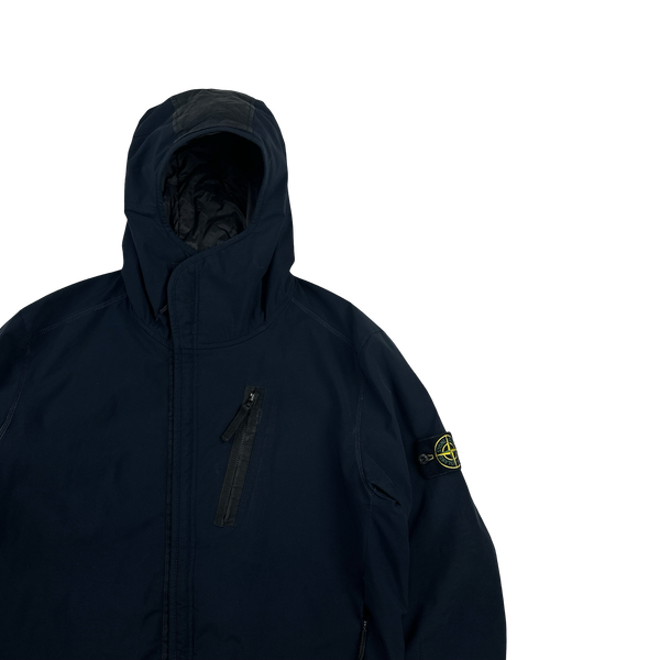 Stone Island 2023 Navy Soft Shell Primaloft Lined Jacket -XL