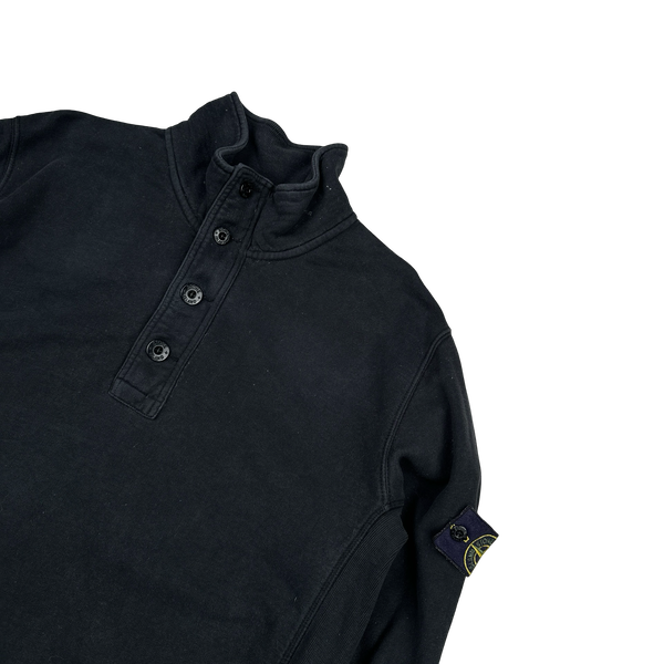 Stone Island Black Cotton Pullover Jumper - XL