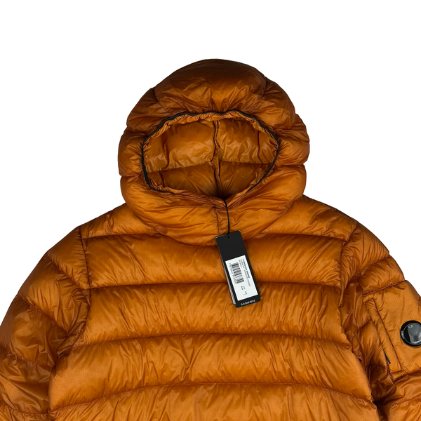 CP Company Orange DD Shell Hooded Pullover Puffer Smock - Large