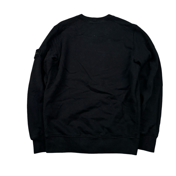Stone Island 2021 Black Crewneck Sweatshirt - Small