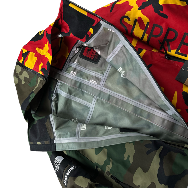 Supreme X North Face Split Camo Spellout Goretex Waterproof Jacket - XXL