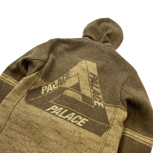 Palace Brown Wool Spellout Duffle Jacket - XS