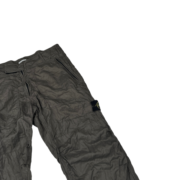 Stone Island 2007 Khaki Cotton Baggy Cargo Trousers - 34"