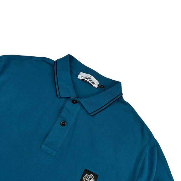Stone Island 2018 Blue Short Sleeved Polo Top - XXL