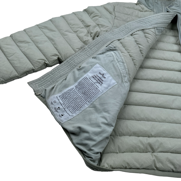 Stone Island 2019 Cream Loom Woven Down Puffer Jacket - Medium