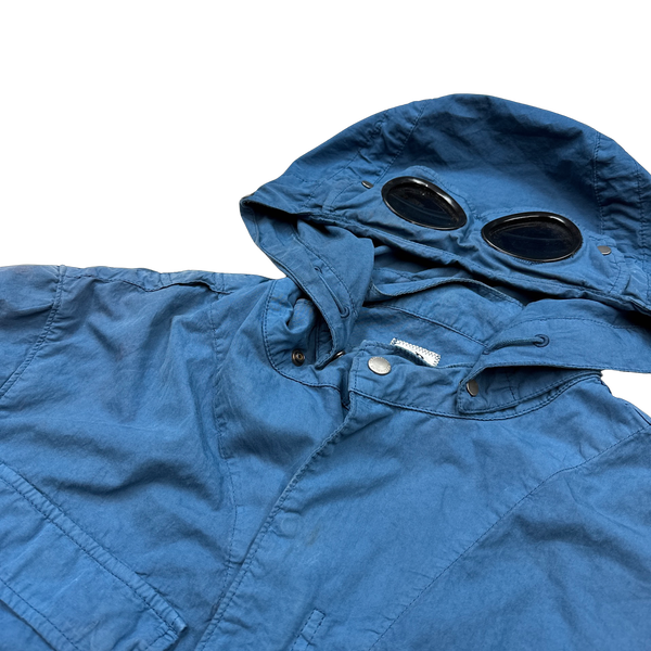CP Company Blue Nylon / Cotton Blend Goggle Jacket - XXL