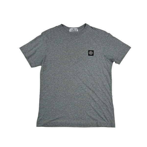 Stone Island 2013 Grey Cotton Spellout Patch T Shirt - Large